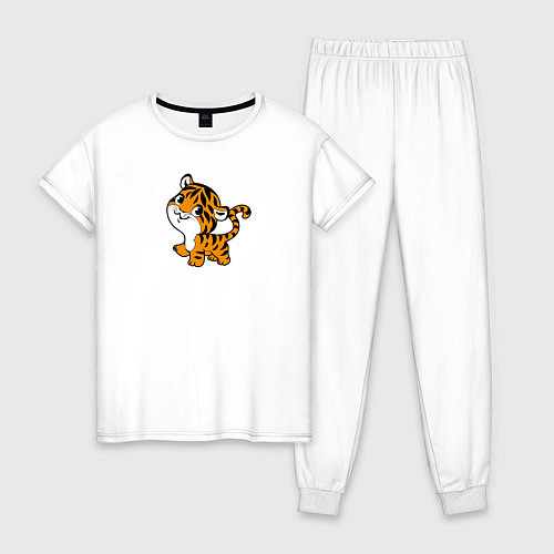 Женская пижама Маленький тигруля / Белый – фото 1