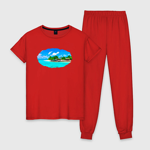 Женская пижама Пляж Bounty / Красный – фото 1