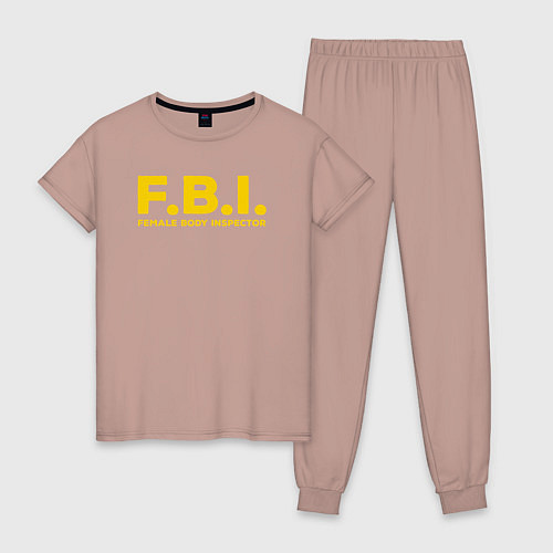 Женская пижама FBI Женского тела инспектор / Пыльно-розовый – фото 1