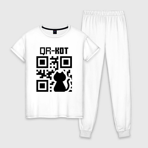 Женская пижама QR КОТ КОТЕНОК / Белый – фото 1
