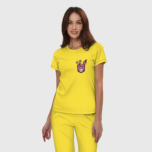 Женская пижама Крошка Тина в кармане / Желтый – фото 3