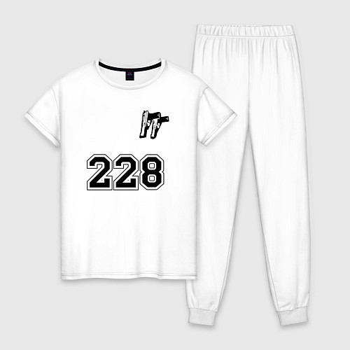 Женская пижама 228 Два ствола / Белый – фото 1