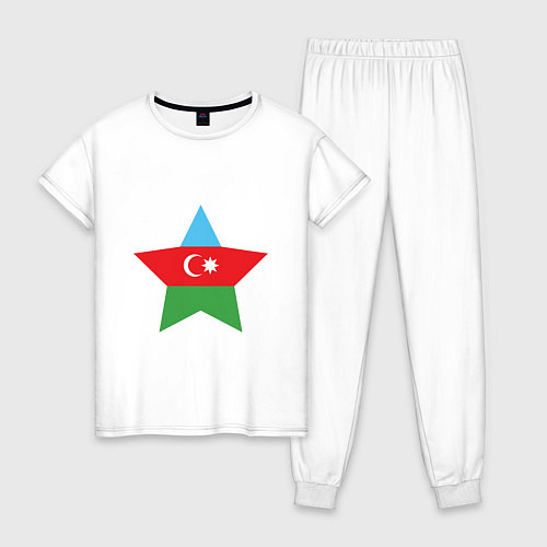Женская пижама Azerbaijan Star / Белый – фото 1