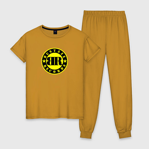 Женская пижама 9 грамм: Logo Bustazz Records / Горчичный – фото 1