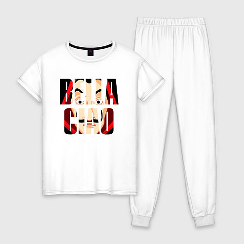 Женская пижама Бумажный Дом BELLA CIAO / Белый – фото 1