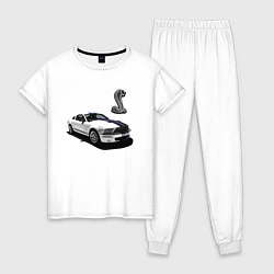 Пижама хлопковая женская Shelby GT 500, цвет: белый