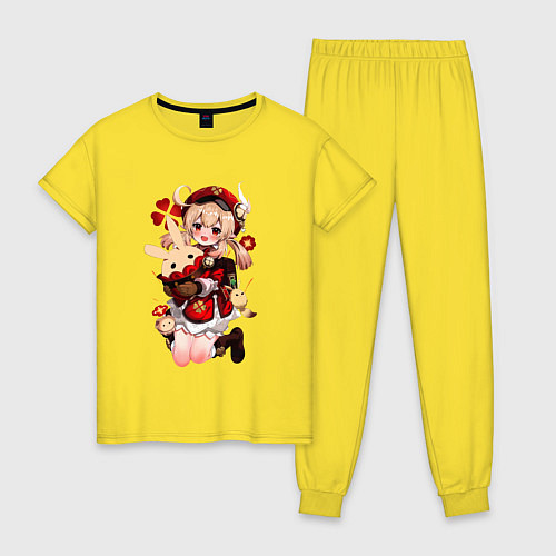 Женская пижама КЛИ милейшее создание Геншин / Желтый – фото 1