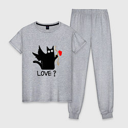 Женская пижама LOVE CAT WHAT cat