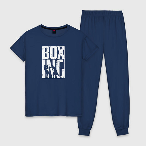 Женская пижама Boxing бой / Тёмно-синий – фото 1