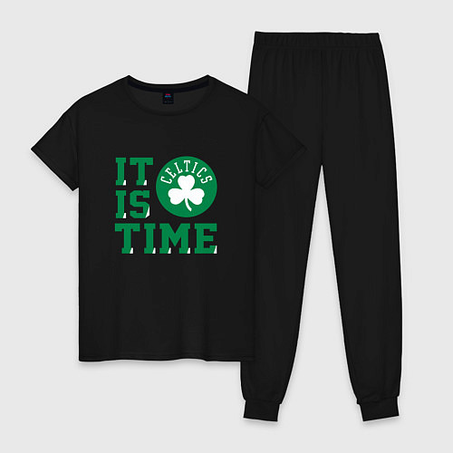 Женская пижама IT IS CELTICS TIME НАСТАЛО ВРЕМЯ СЕЛТИКС BOSTON CE / Черный – фото 1