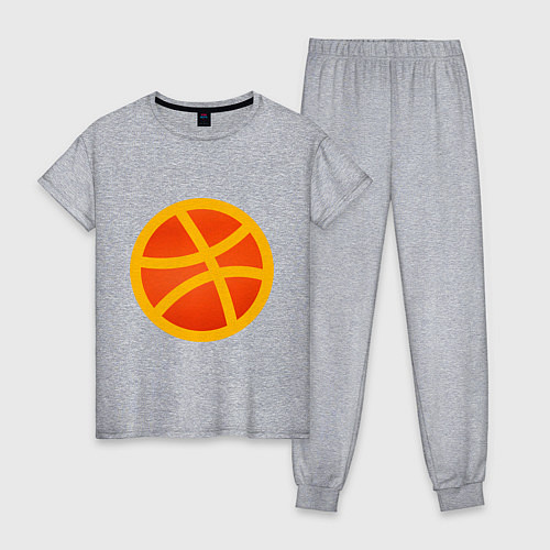 Женская пижама Баскетбольный неоновый мяч / Меланж – фото 1