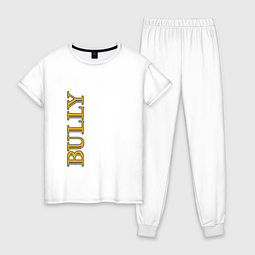 Женская пижама Bully Лого по вертикали / Белый – фото 1