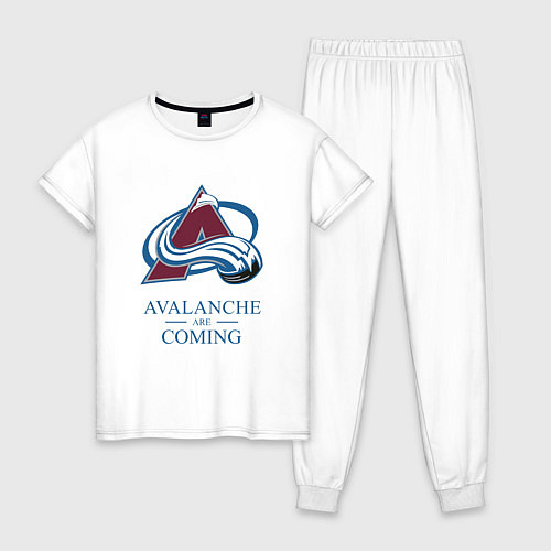 Женская пижама Colorado Avalanche are coming , Колорадо Эвеланш / Белый – фото 1