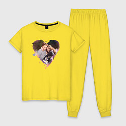 Пижама хлопковая женская Twilight love, цвет: желтый