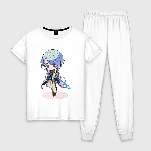 Женская пижама Чиби Аято в деле / Белый – фото 1