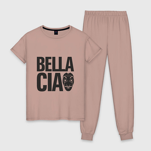 Женская пижама Белла Чао - Бумажный Дом / Пыльно-розовый – фото 1
