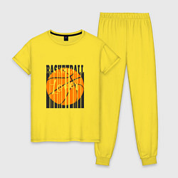 Пижама хлопковая женская Basket Style, цвет: желтый