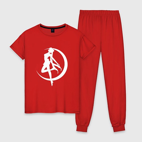 Женская пижама Сейлор на фоне месяца / Красный – фото 1