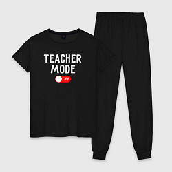 Пижама хлопковая женская Учительский мод отключен, цвет: черный