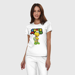 Пижама хлопковая женская Koopa Troopa Super Mario, цвет: белый — фото 2
