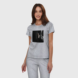 Пижама хлопковая женская ДЖИЗУС АЛЬБОМ БЕЗ НАЗВАНИЯ, цвет: меланж — фото 2