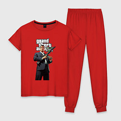 Пижама хлопковая женская GTA 5 Gangster, цвет: красный