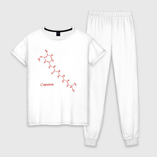 Женская пижама Капсаицин острый элемент перца / Белый – фото 1