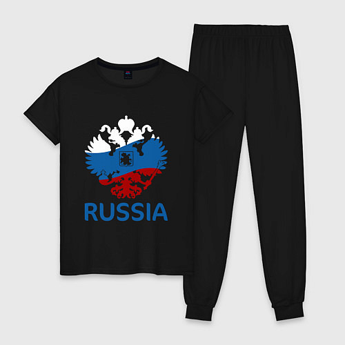 Женская пижама Russia / Черный – фото 1