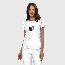 Пижама хлопковая женская Илон Маск купил Твиттер, цвет: белый — фото 2