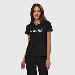 Пижама хлопковая женская Лоуна louna 1984, цвет: черный — фото 2