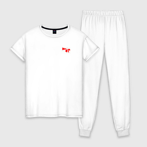 Женская пижама Noize mc красное лого / Белый – фото 1