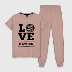 Пижама хлопковая женская Bayern Love Классика, цвет: пыльно-розовый