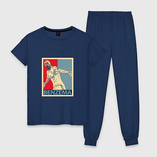 Женская пижама Madrid - Benzema / Тёмно-синий – фото 1
