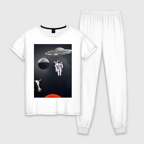 Женская пижама Космический бред / Белый – фото 1