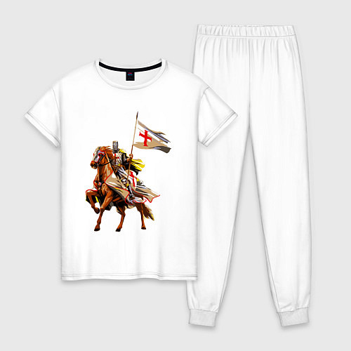 Женская пижама Рыцарь Тамплиер / Белый – фото 1