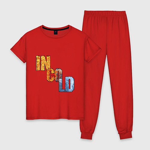 Женская пижама Логотип группы IN COLD / Красный – фото 1