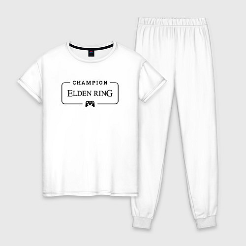 Женская пижама Elden Ring Gaming Champion: рамка с лого и джойсти / Белый – фото 1