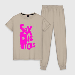 Женская пижама Огромная надпись Sex Pistols