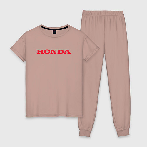 Женская пижама HONDA ХОНДА LOGO спина / Пыльно-розовый – фото 1