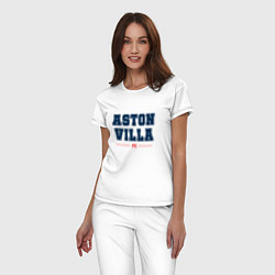 Пижама хлопковая женская Aston Villa FC Classic, цвет: белый — фото 2
