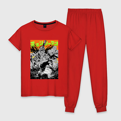 Женская пижама Человек-Бензопила Chainsaw Man Rage / Красный – фото 1