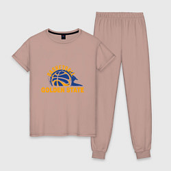 Пижама хлопковая женская Golden State Basketball, цвет: пыльно-розовый