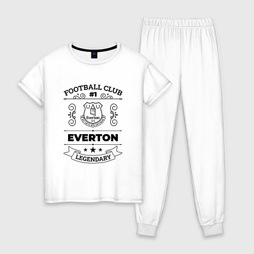 Женская пижама Everton: Football Club Number 1 Legendary / Белый – фото 1