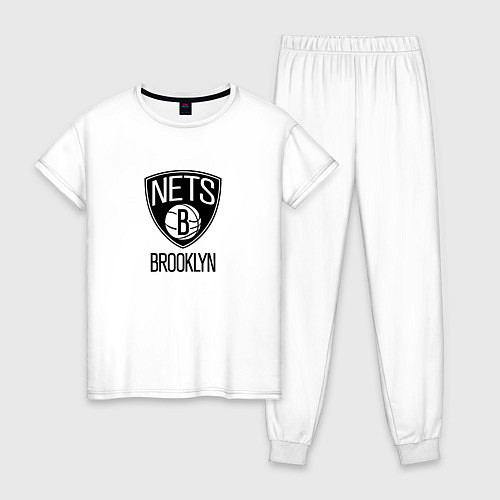 Женская пижама Бруклин Нетс NBA / Белый – фото 1