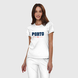Пижама хлопковая женская Porto FC Classic, цвет: белый — фото 2