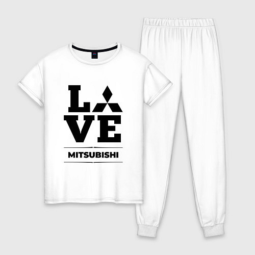 Женская пижама Mitsubishi Love Classic / Белый – фото 1