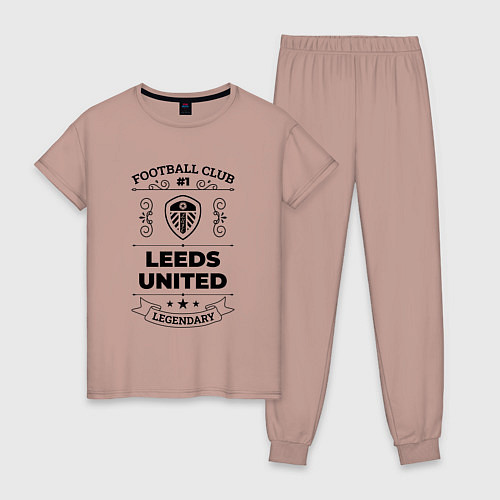 Женская пижама Leeds United: Football Club Number 1 Legendary / Пыльно-розовый – фото 1