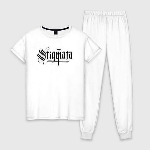 Женская пижама Stigmata логотип / Белый – фото 1