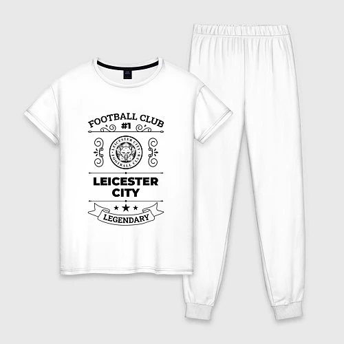 Женская пижама Leicester City: Football Club Number 1 Legendary / Белый – фото 1