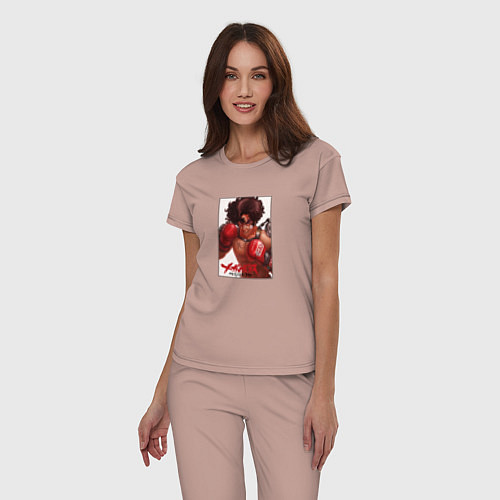 Женская пижама Улыбка Джо Мегалобокс / Пыльно-розовый – фото 3